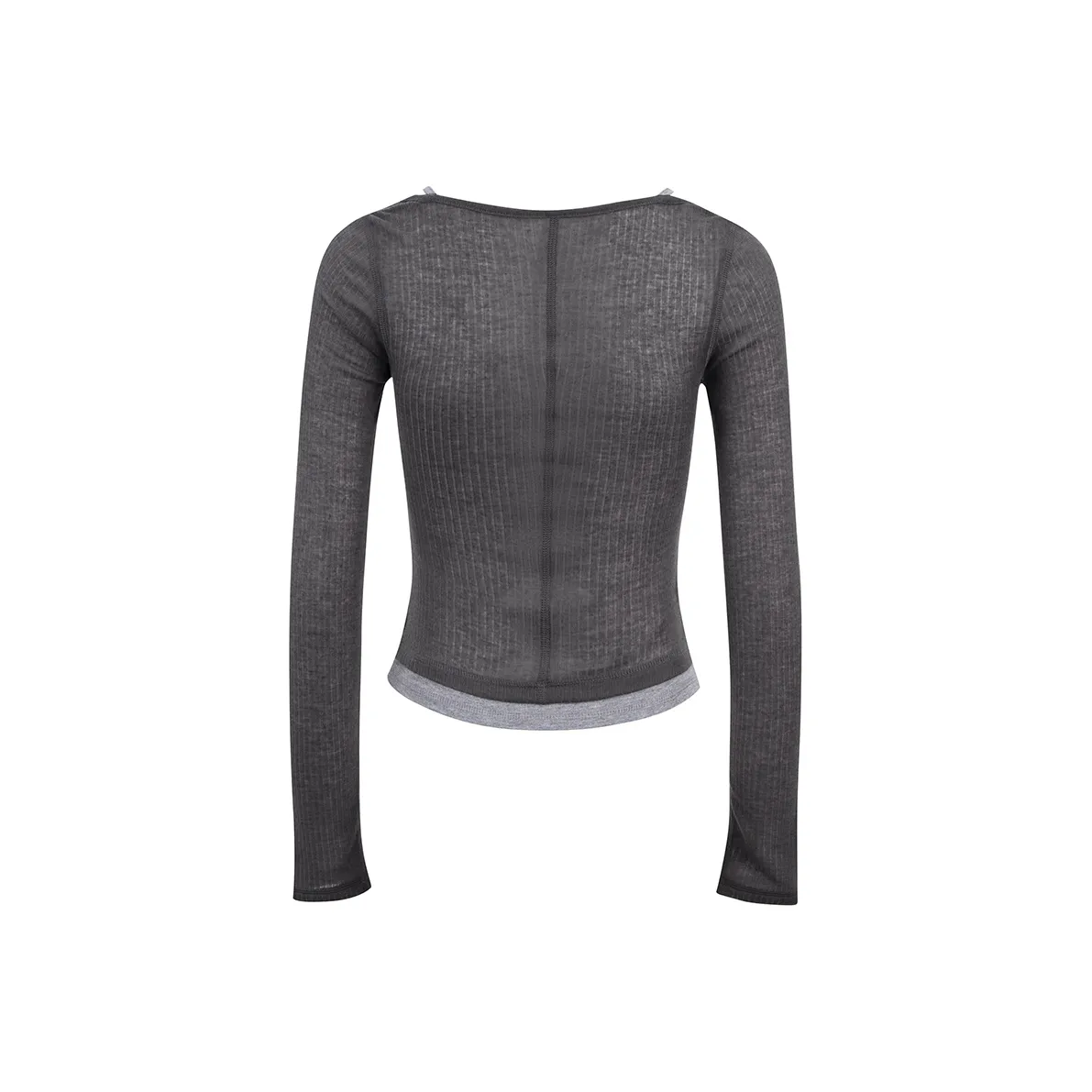 Ariseism Дизайн Fake 2 шт Длинный рукав T-рубашка Женская