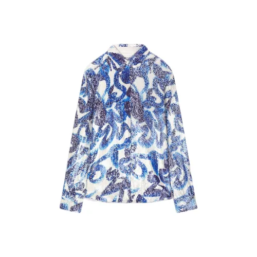 DRIES VAN NOTEN Синие Женские Рубашки