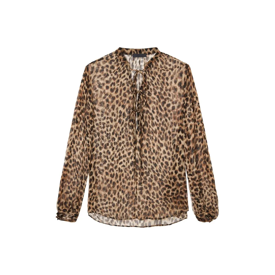 MO&CO Леопардовый принт Женские Рубашки