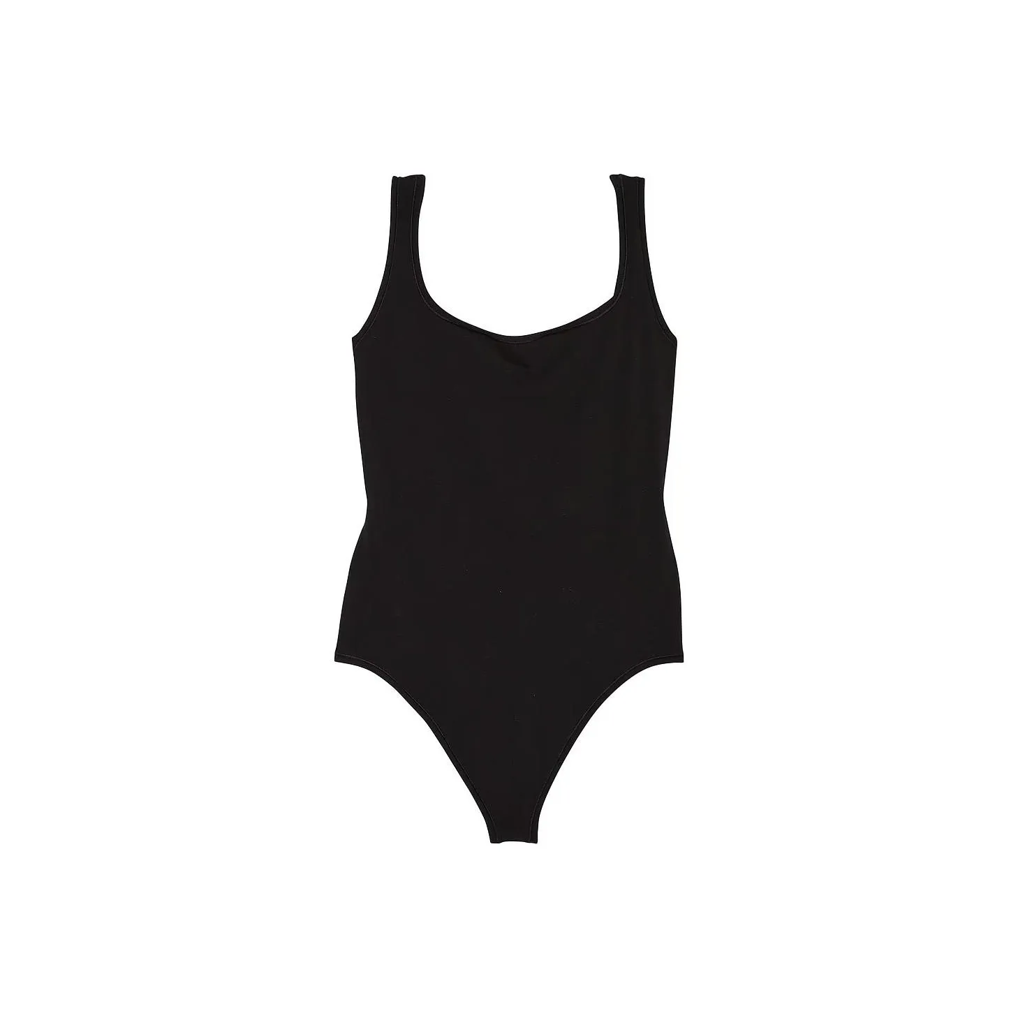 Victoria's Secret PINK BASE COTTON BODYSUIT / Pure Black Jumpsuit Women's Pure Black
