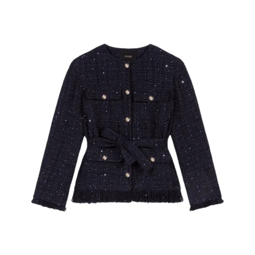 Maje Sequinned Tweed Jacket