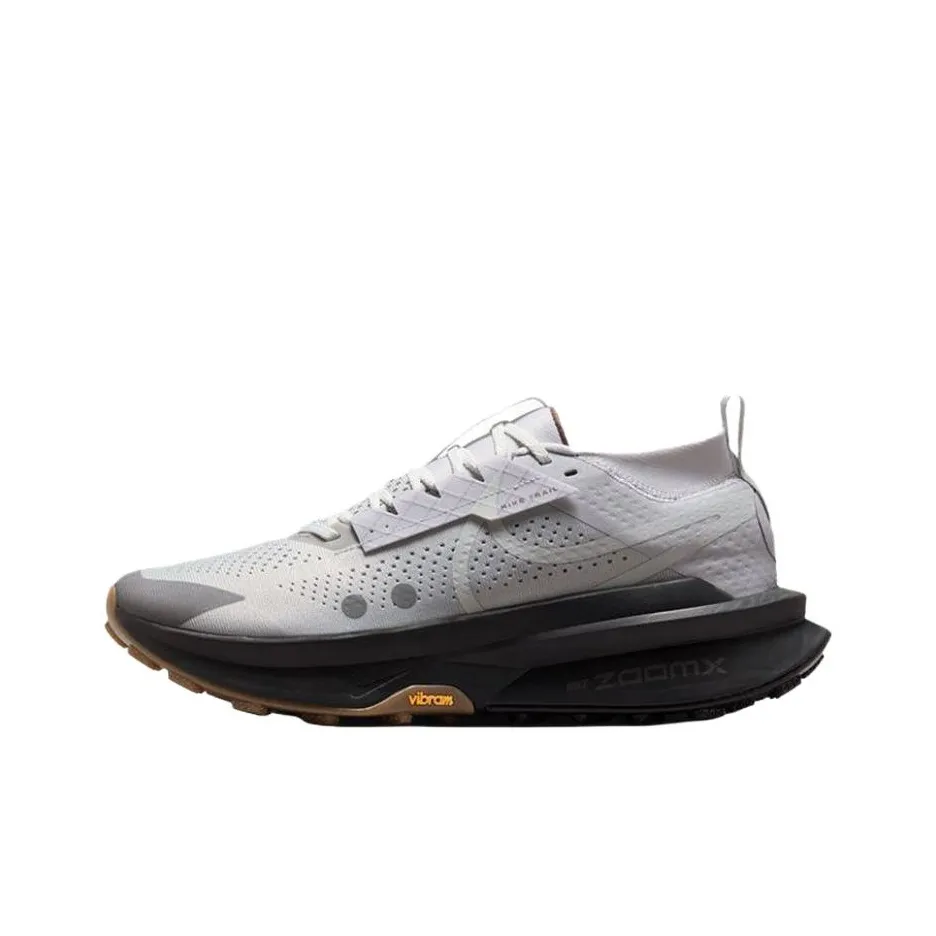 Nike ZoomX Zegama Trail 2 Abrasion Resistant Shock Absorbers Low Top Running Shoes Men's Gray