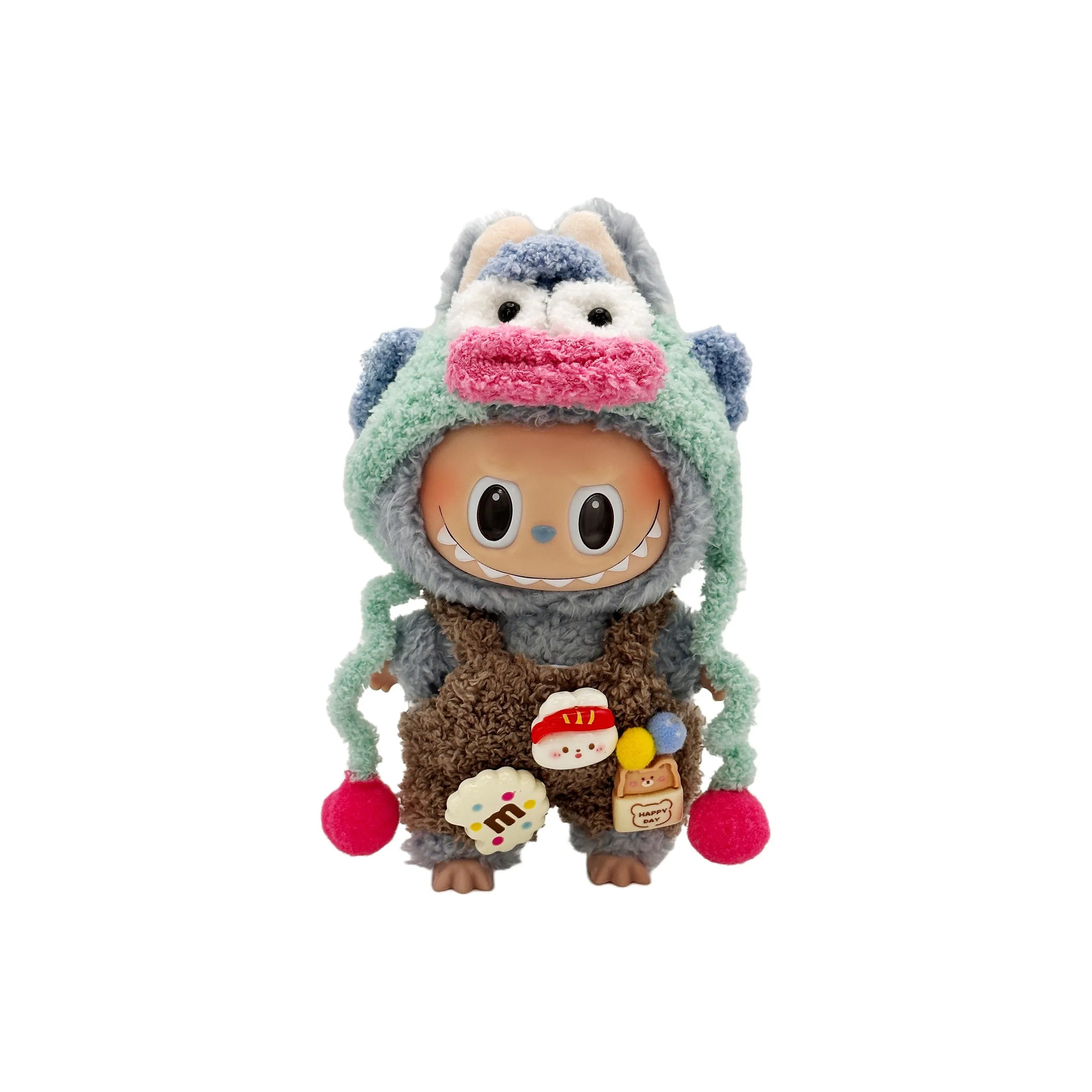 [Dress Up Doll] POP MART LABUBU THE MONSTER Ugly Brat, Heartbeat Macaron Vinyl Face, Confirmed Style Hang Tag Box 17cm