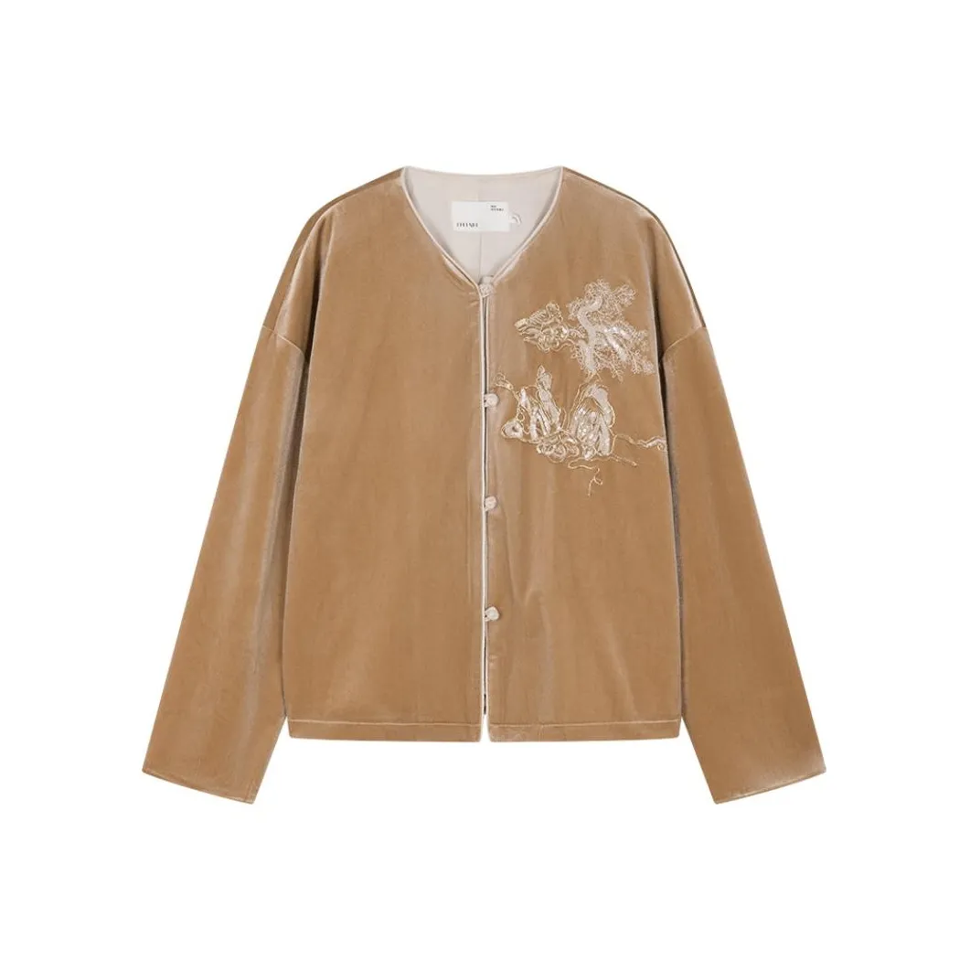 IHIMI Куртки Пальто Женские Шампанское Золото