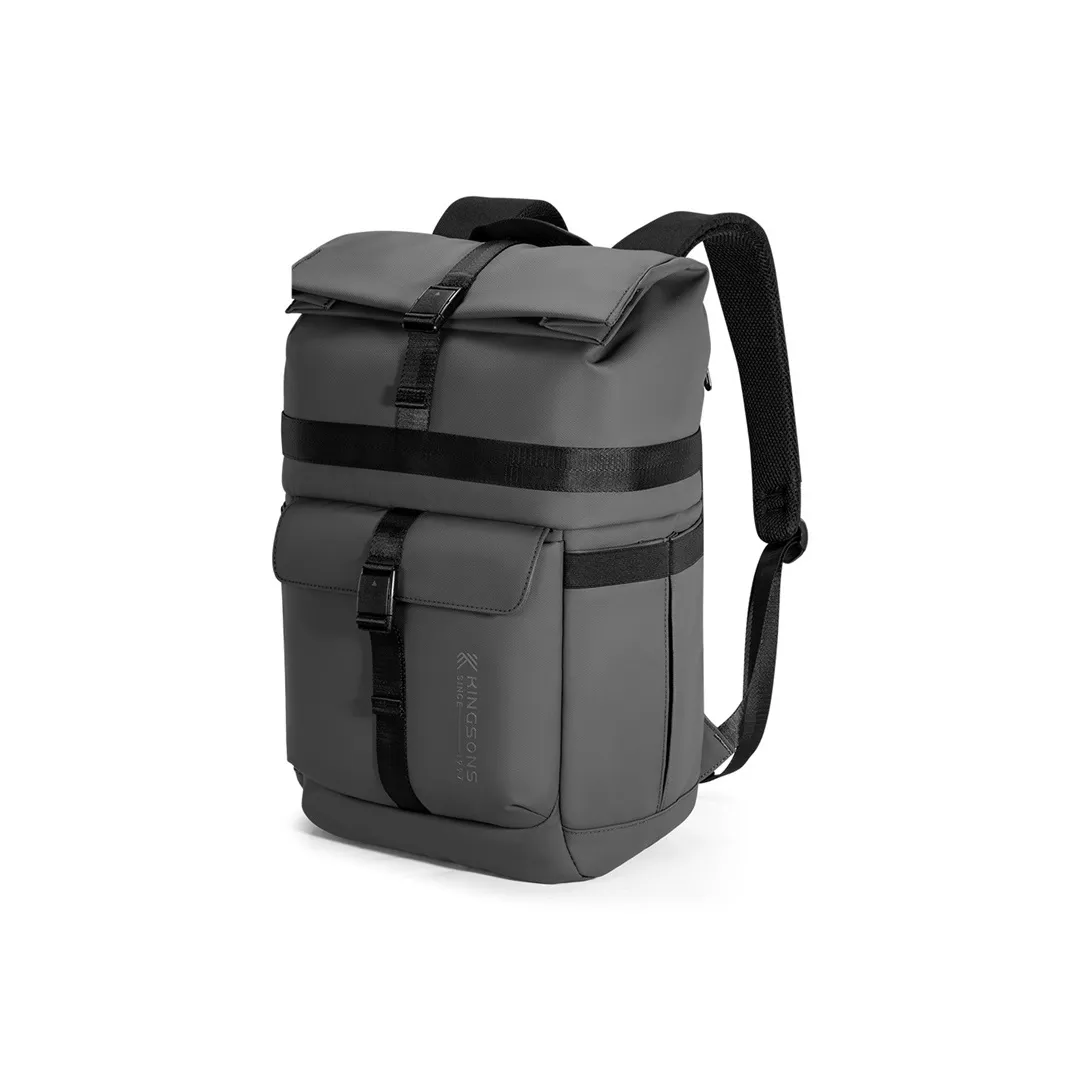 KINGSONS Полиэстер Рюкзак Большой Унисекс Серый