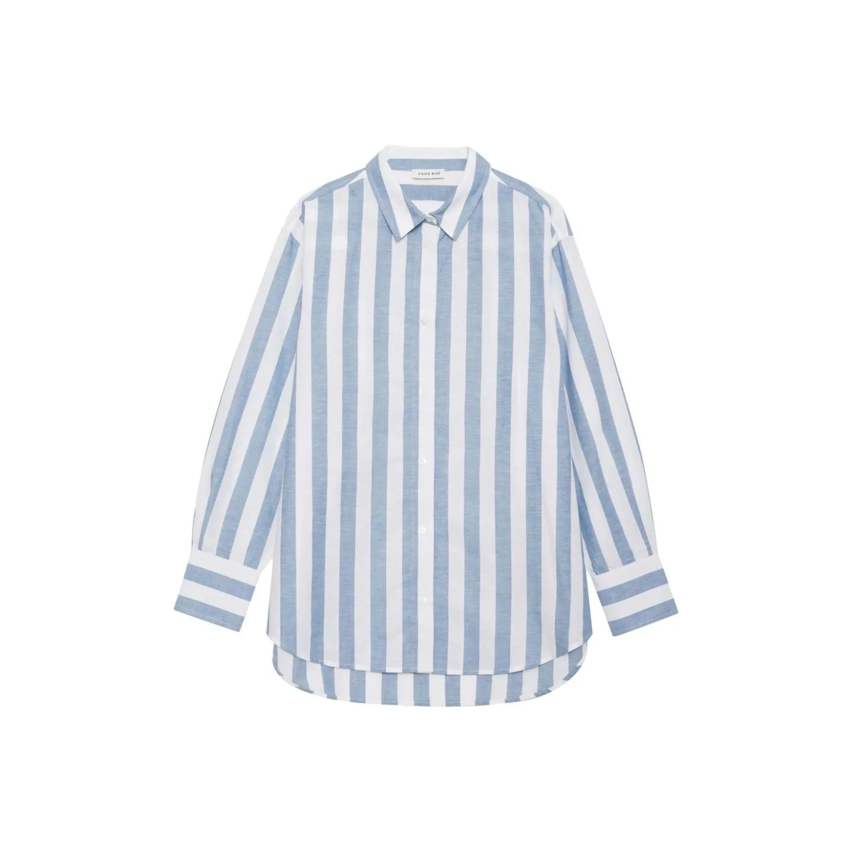 Anine Bing Plaza Striped Cotton Shirt