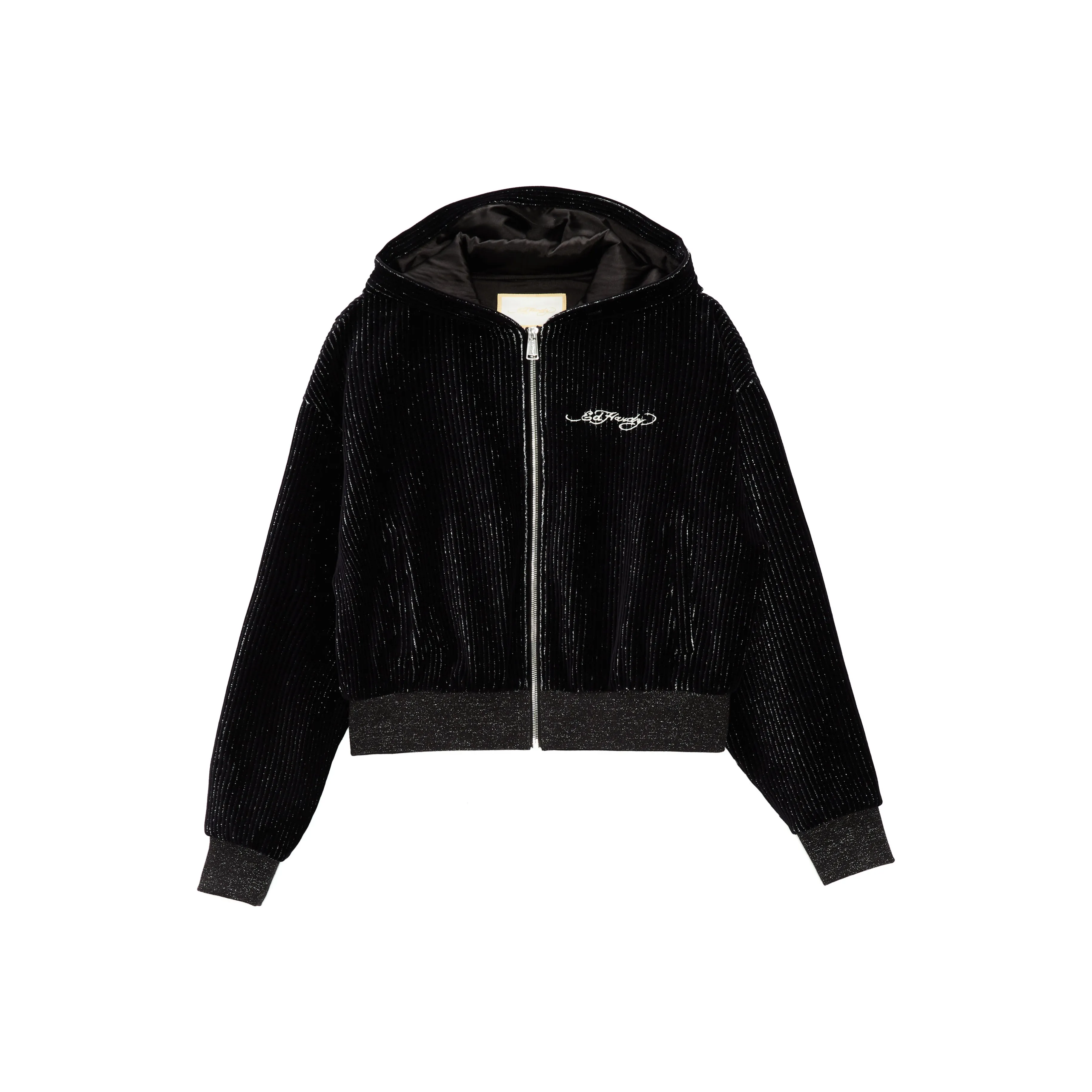 Ed Hardy Свободный крой Куртка Женская Черная