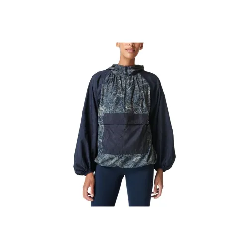 Sweaty Betty Синий Основа Карта Линия Принт Женские Куртки