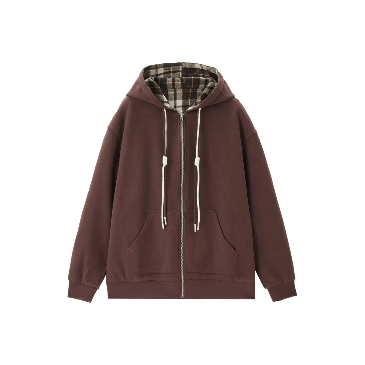 Giordano Куртки и Пальто Женские Кофейная Клетка