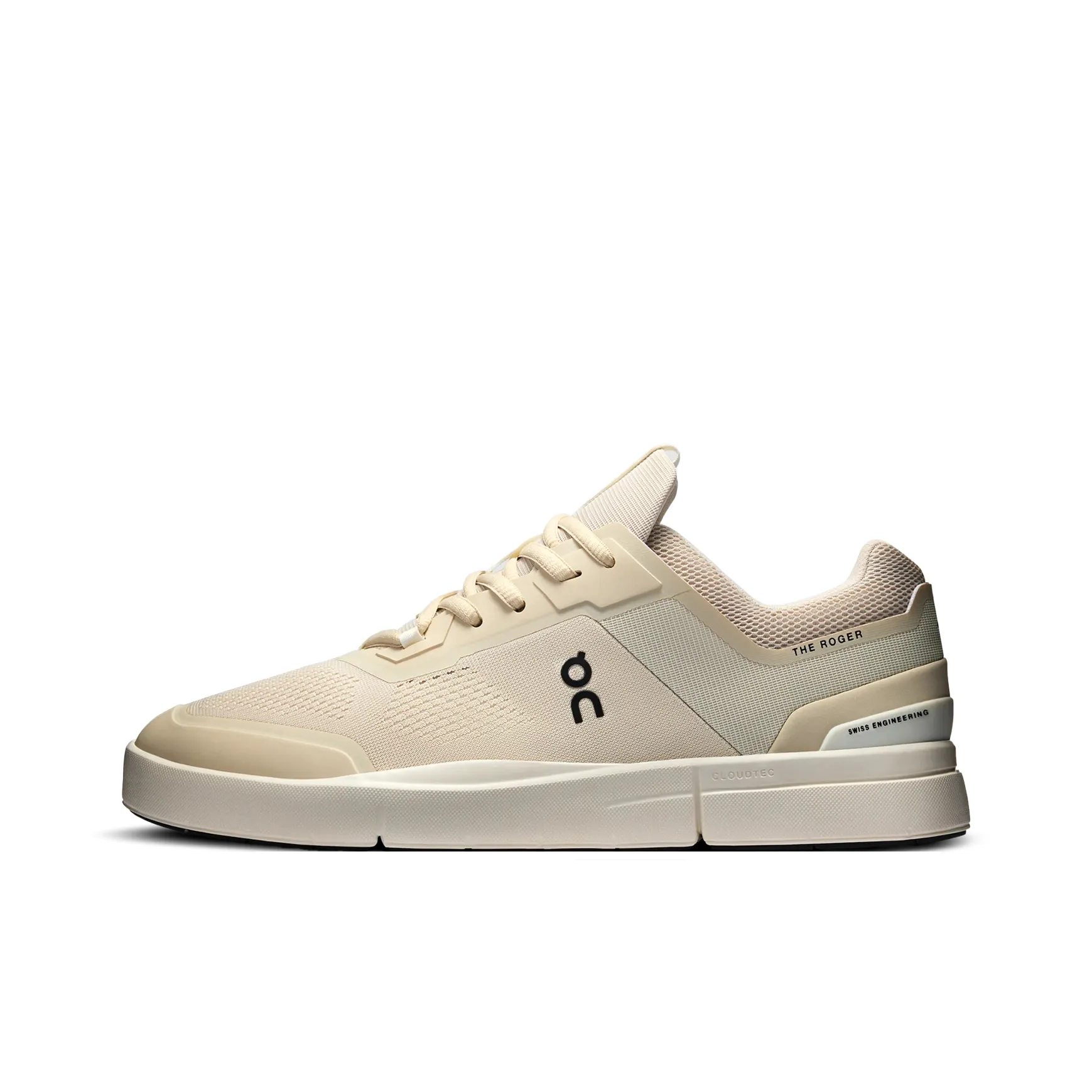 On The Roger Spin Slip-resistant Abrasion-resistant Low Top Tennis Shoes Women's Beige