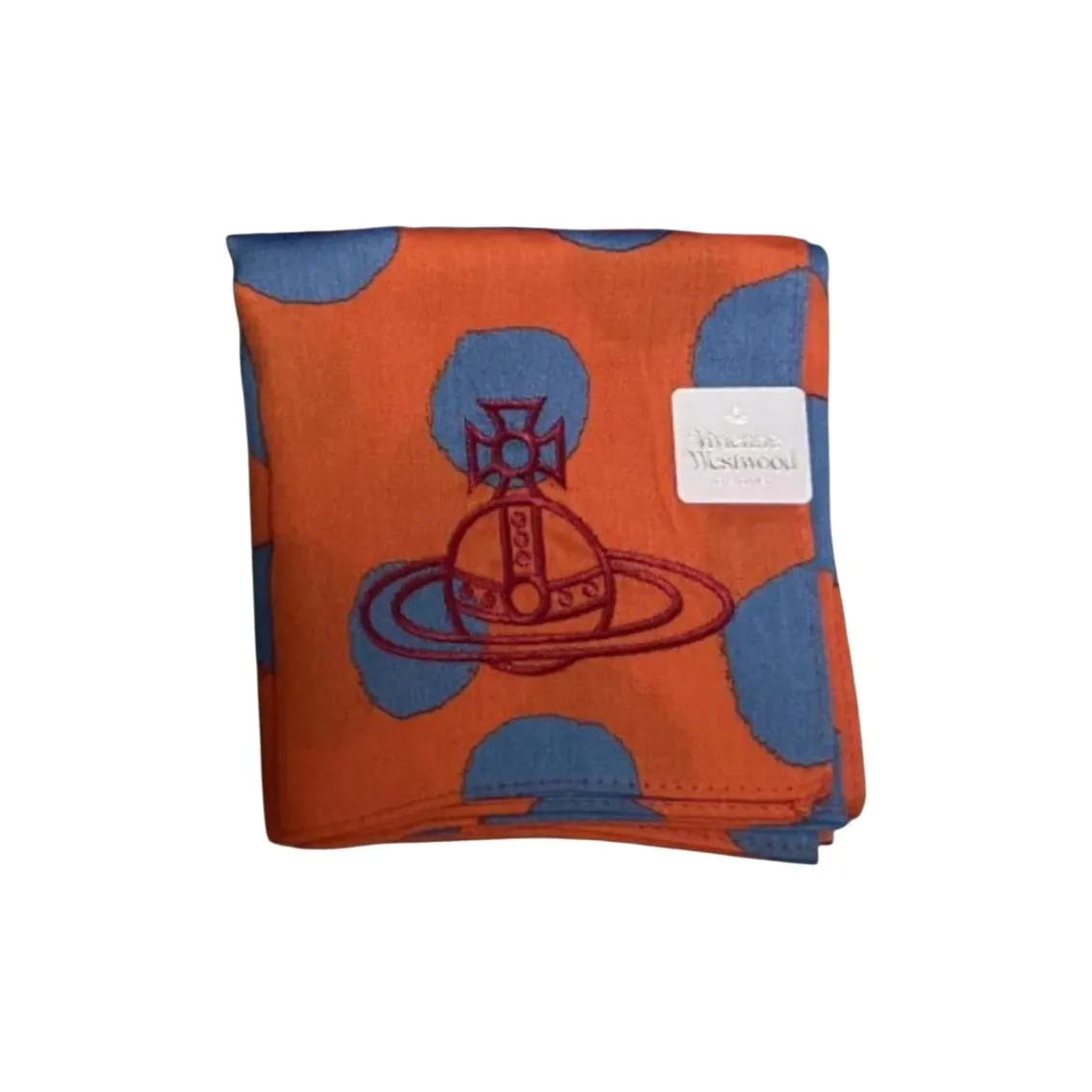 Шарфы Vivienne Westwood из шелка унисекс синий оранжевый