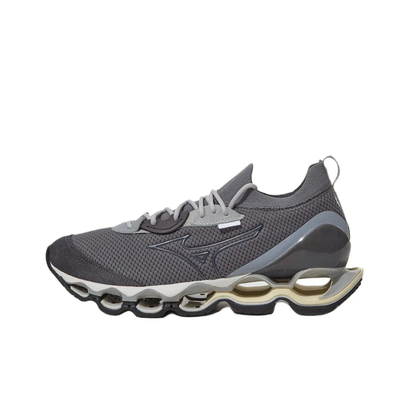 Mizuno Wave Prophecy Beta Slip-resistant Abrasion-resistant Low Top Casual Running Shoes Unisex Gray Мицубо Уэйв ПроУмфи Бета Противоскользящий Устойчивый к истиранию Низкий Топ Повседневные Беговые Кроссовки Унисекс Серый