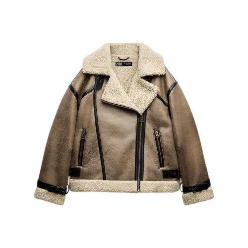 ZARA Женские Куртки из норки