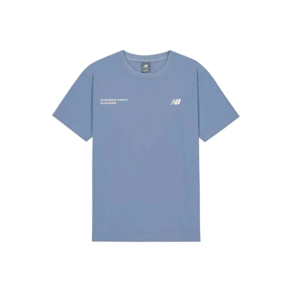 New Balance совместная футболка Мужская Фиолетово-синяя