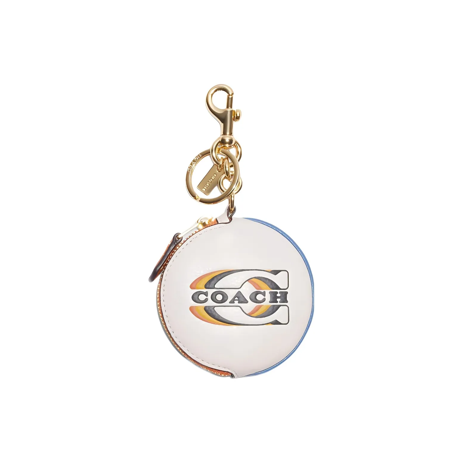 COACH Песочный Кожа Монетница Женская Мел Белый