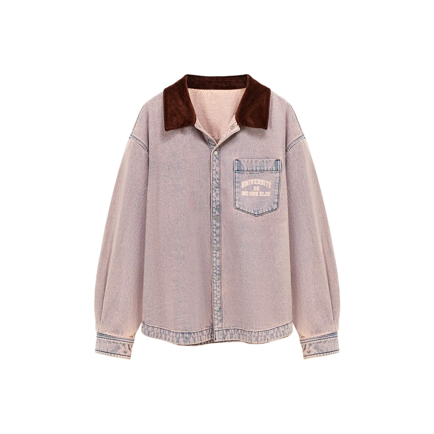 NO ONE ELSE Рубашка Унисекс Серый Розовый