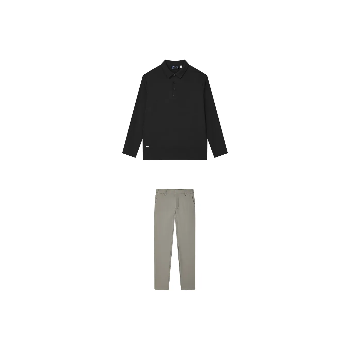 FILA Casual Sportswear Men's Jet Black Top+Vein Brown Pants