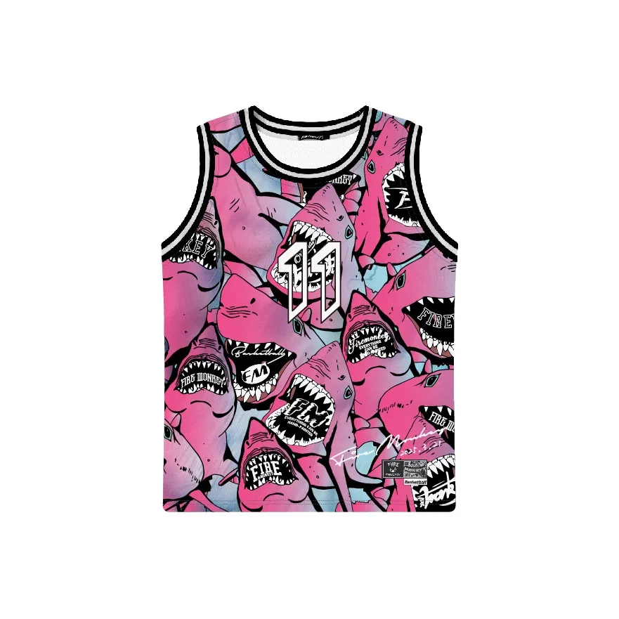 FireMonkey Баскетбольная Джерси Унисекс Фиолетовая Розовая