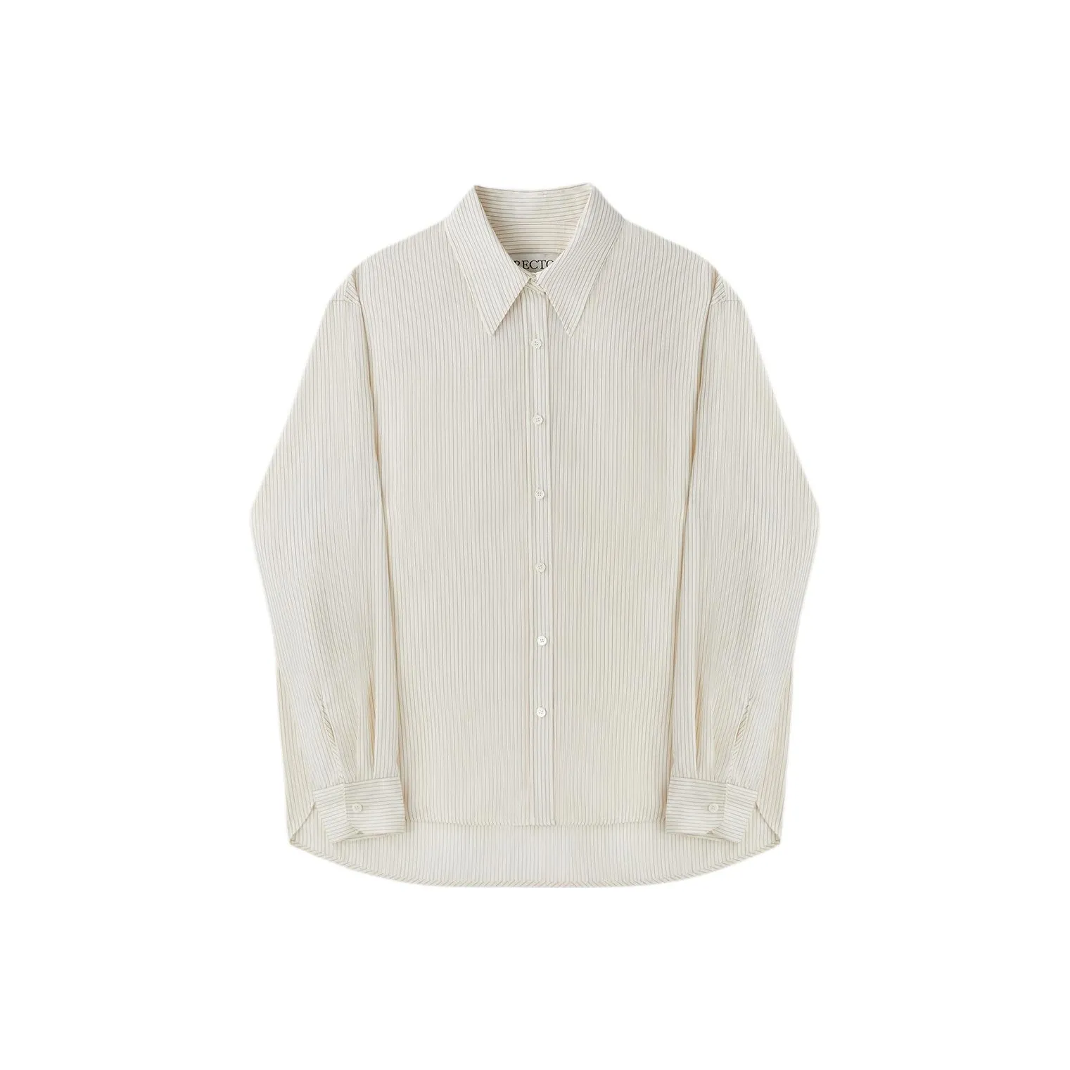 RECTO FW24 KALLOS Sustainable Лиоцелл Полоска Рубашка Женская Светлый Бежевый Светлый Бежевый