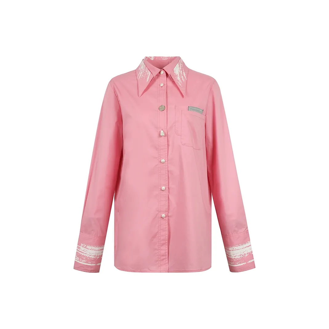 Valeria Obbaco Розовые Унисекс Рубашки