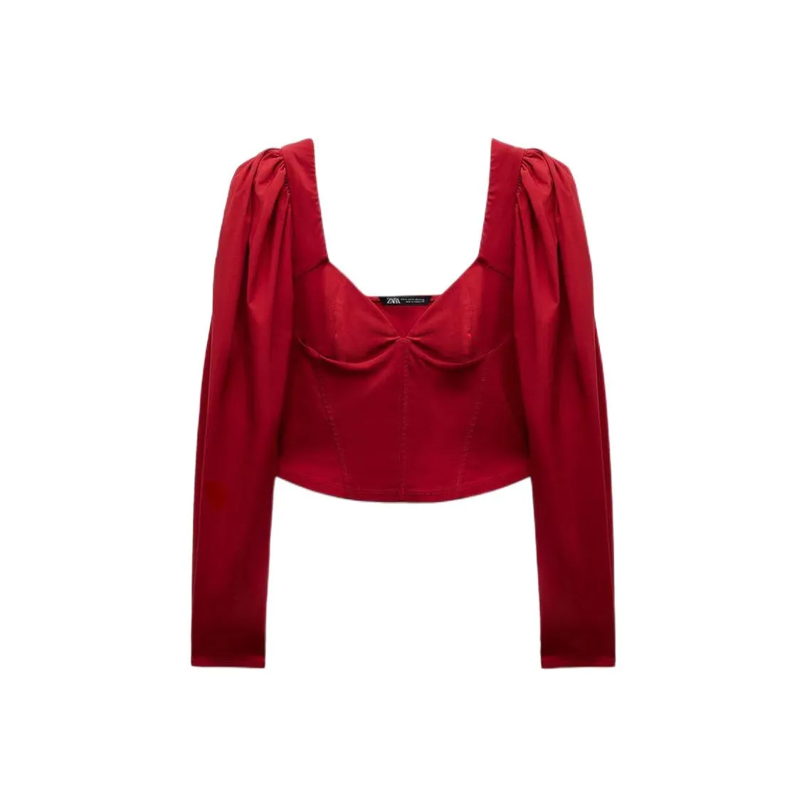 ZARA Женские рубашки красного цвета