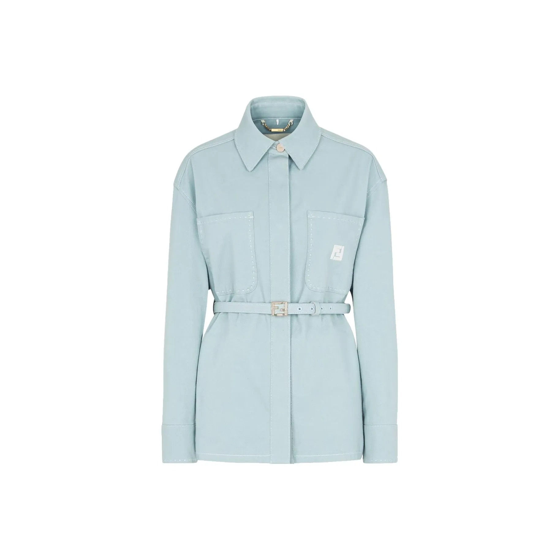 FENDI Belted Collared Jacket