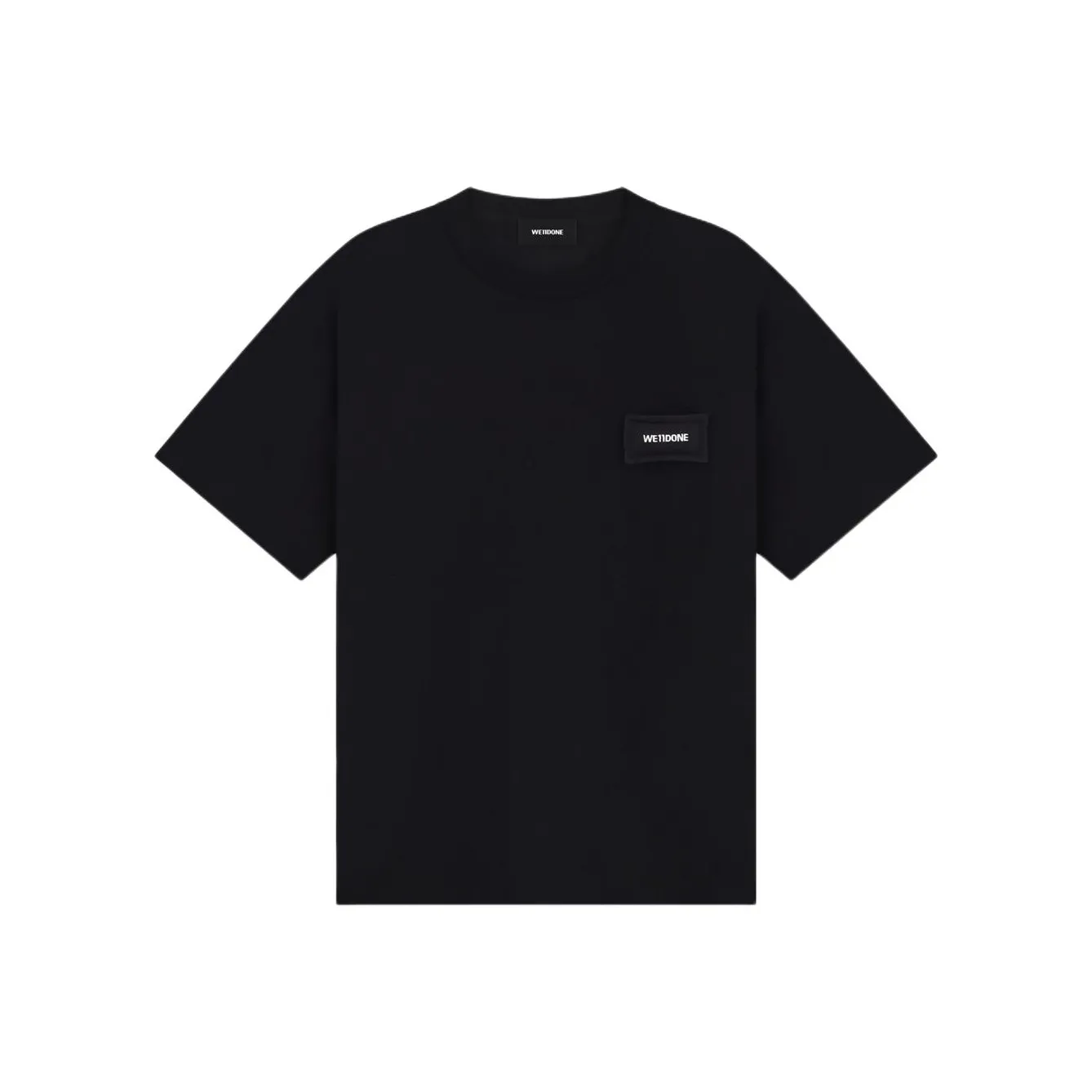 WE11DONE Т-рубашка с оборванным рукавом унисекс черная