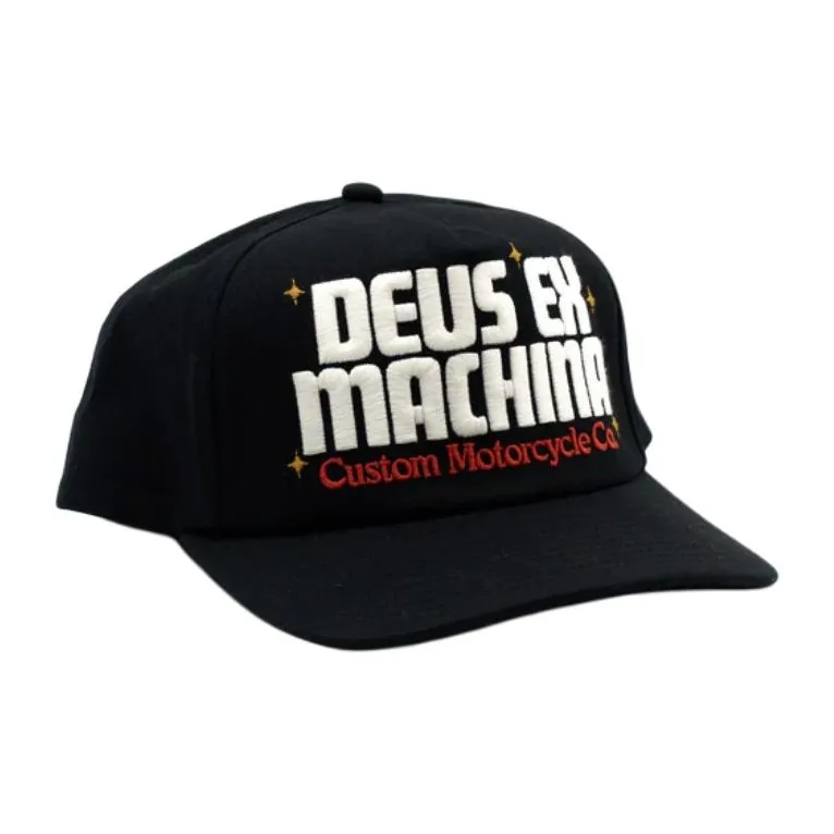 Deus Ex Machina Cotton Twill Baseball Caps Unisex Black