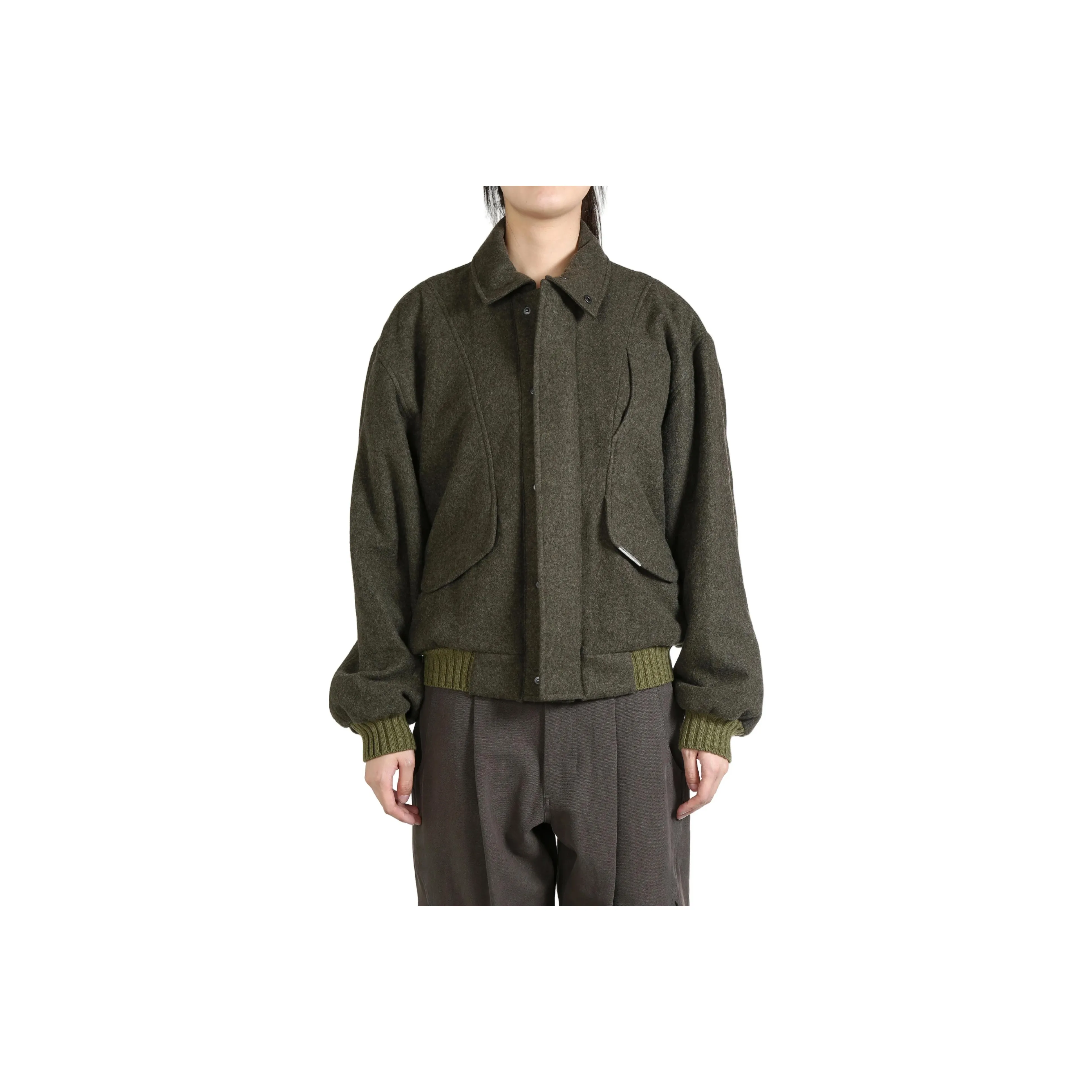 HYEIN SEO Wool Bomber Jacket 'Khaki'