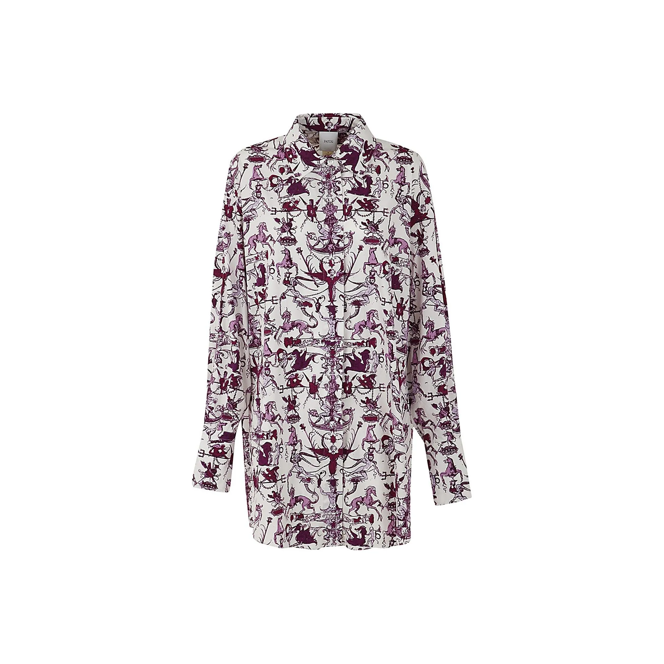 Patou Stories And Tales Print Shirt Dress