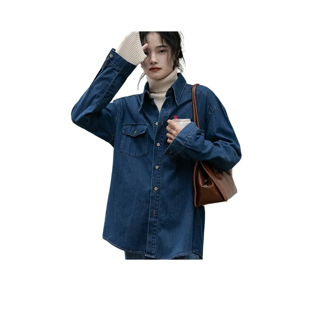 Flowers in water Рубашка Женская Синяя