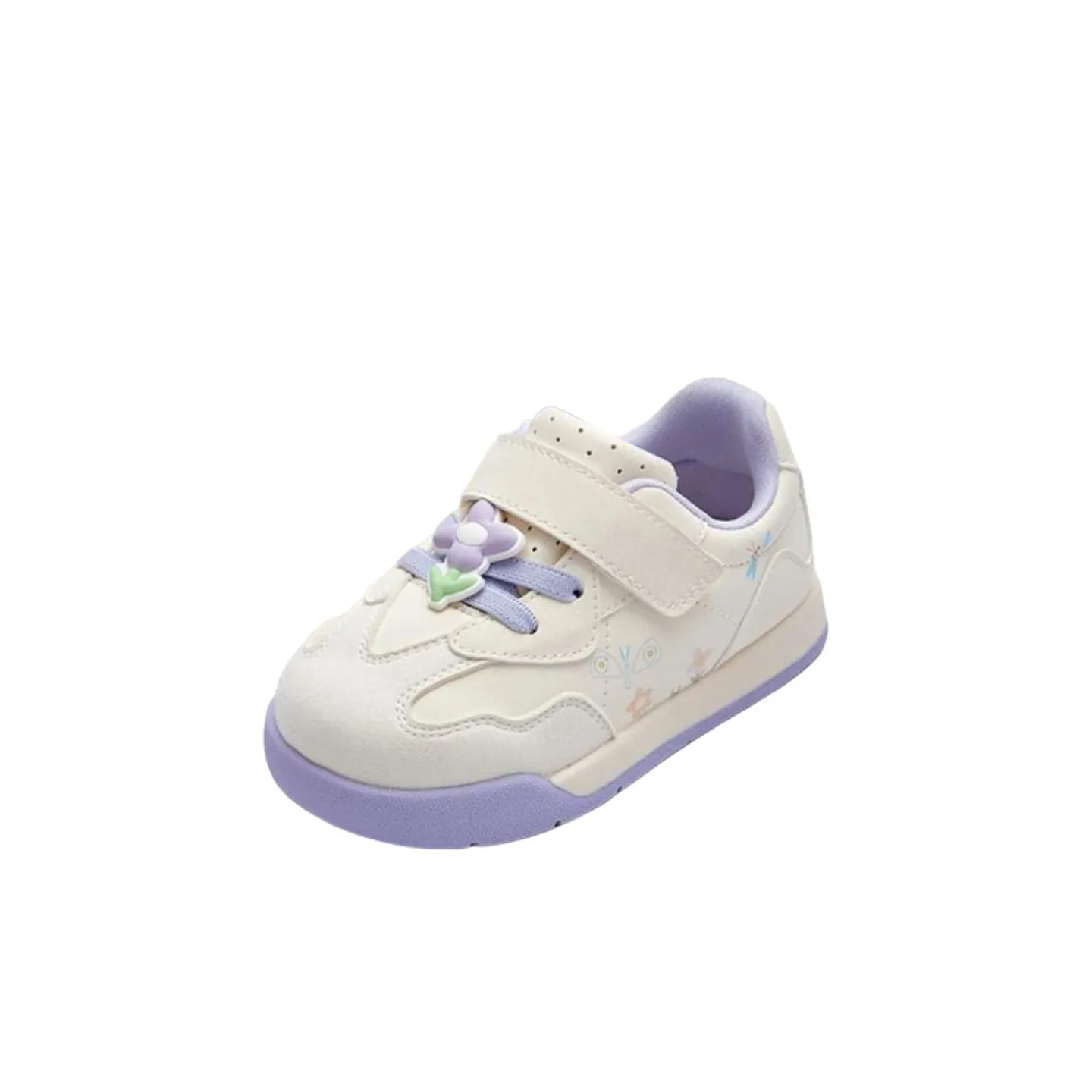BALABALA Growth Stride Collection Slip-resistant Anti KICK Низкий топ Малыш Обувь Белый Фиолетовый Infant And Toddler