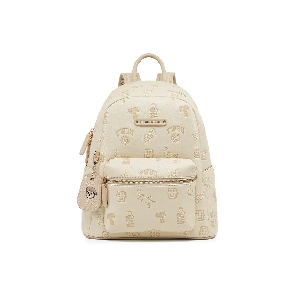 Teenie Weenie PU Backpack Regular Women's Cream Yellow, Cream Apricot Yellow, Cherry Blossom Pink