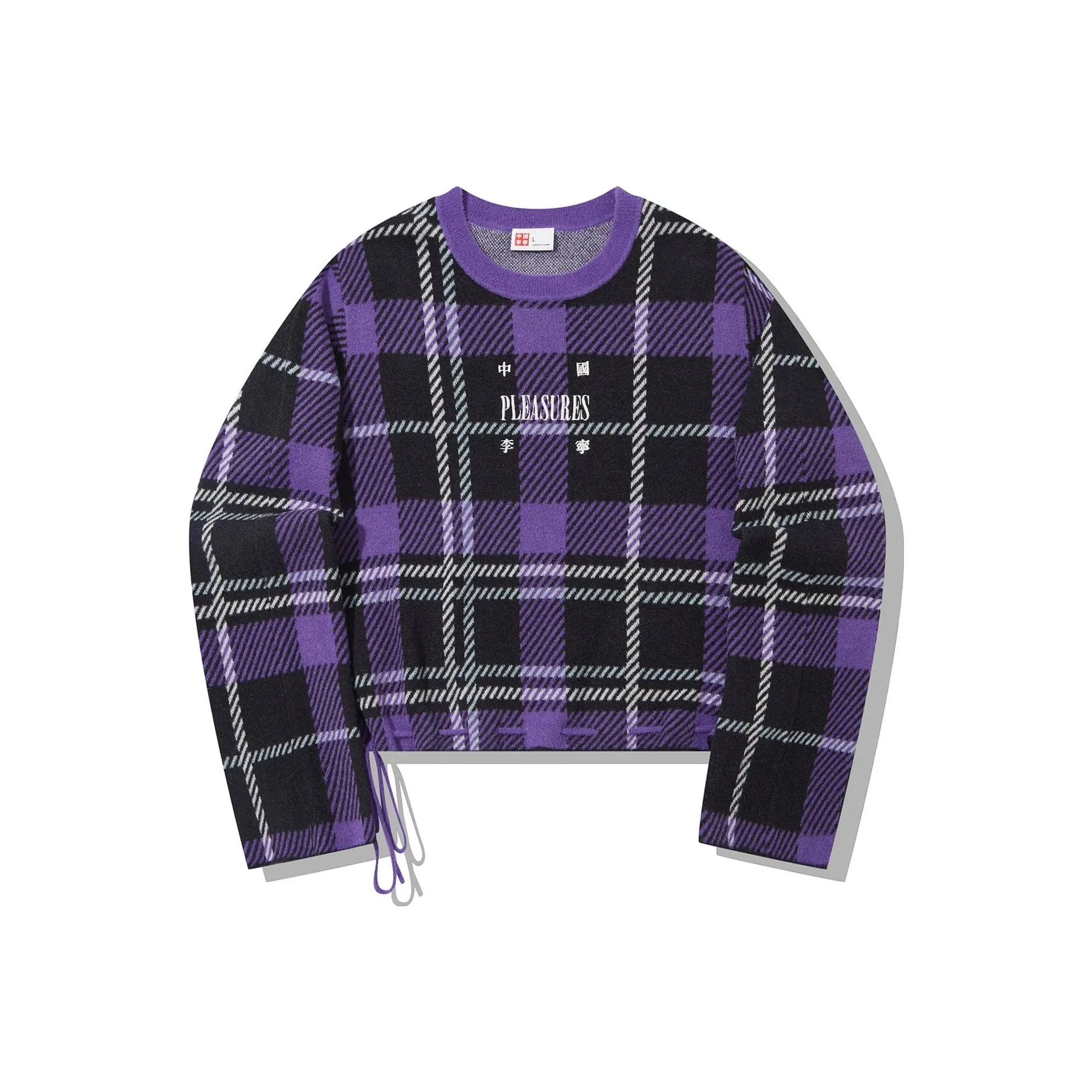 LINING X Pleasures Трикотаж Женский Черный Ультрафиолет Клетка Комплект
