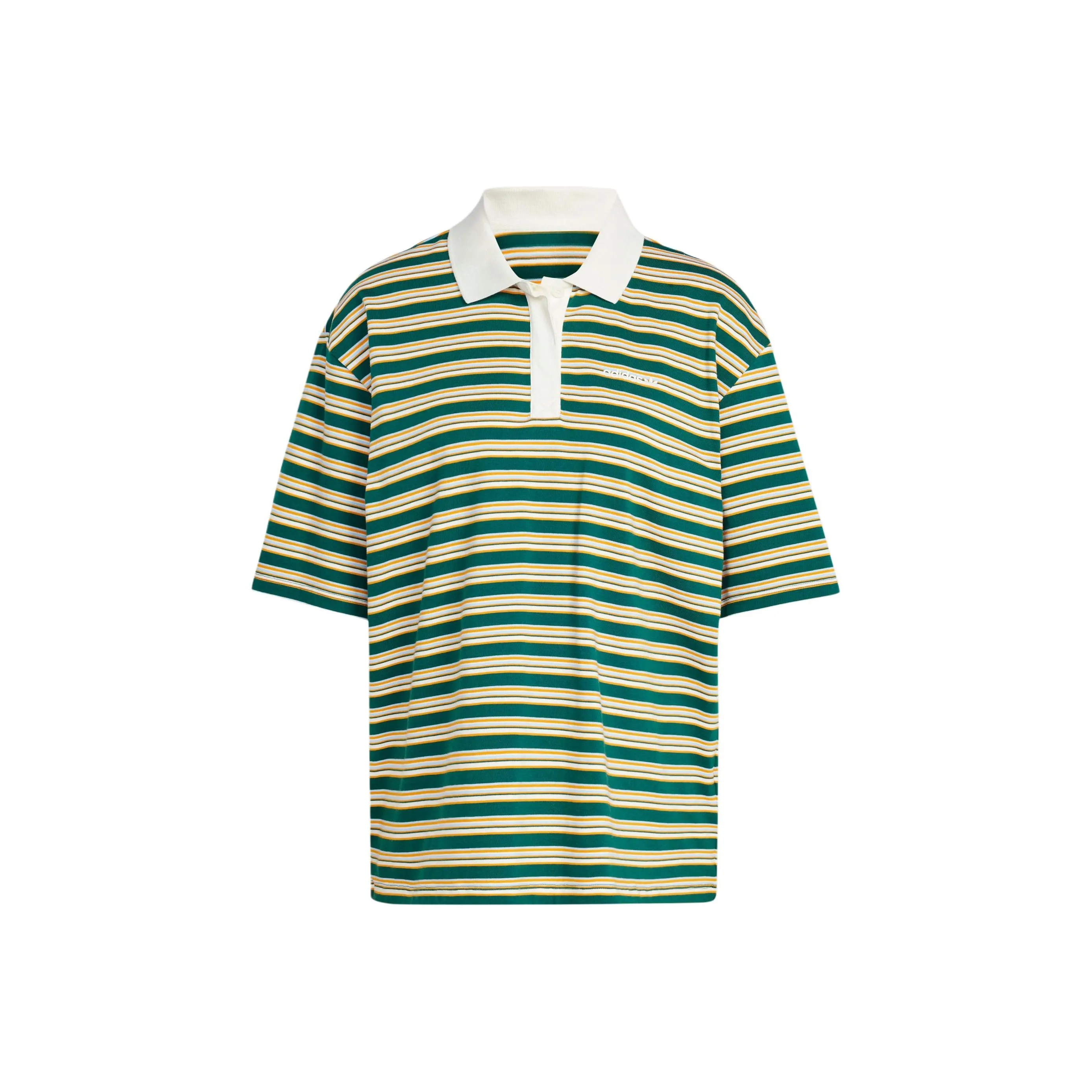 Adidas Originals 80s OVERSIZED STRIPE POLO SHIRT Polo Shirt Women's Forest Green