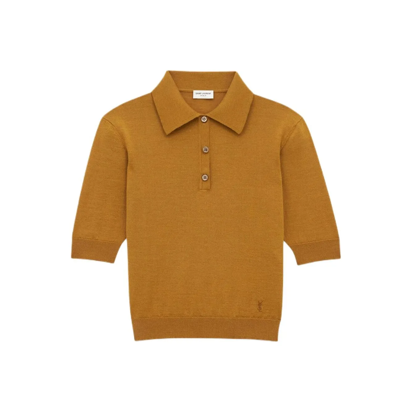 SAINT LAURENT Cassandre Short Sleeved Polo Shirt
