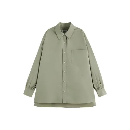 Scotch&Soda Зеленые Женские Рубашки