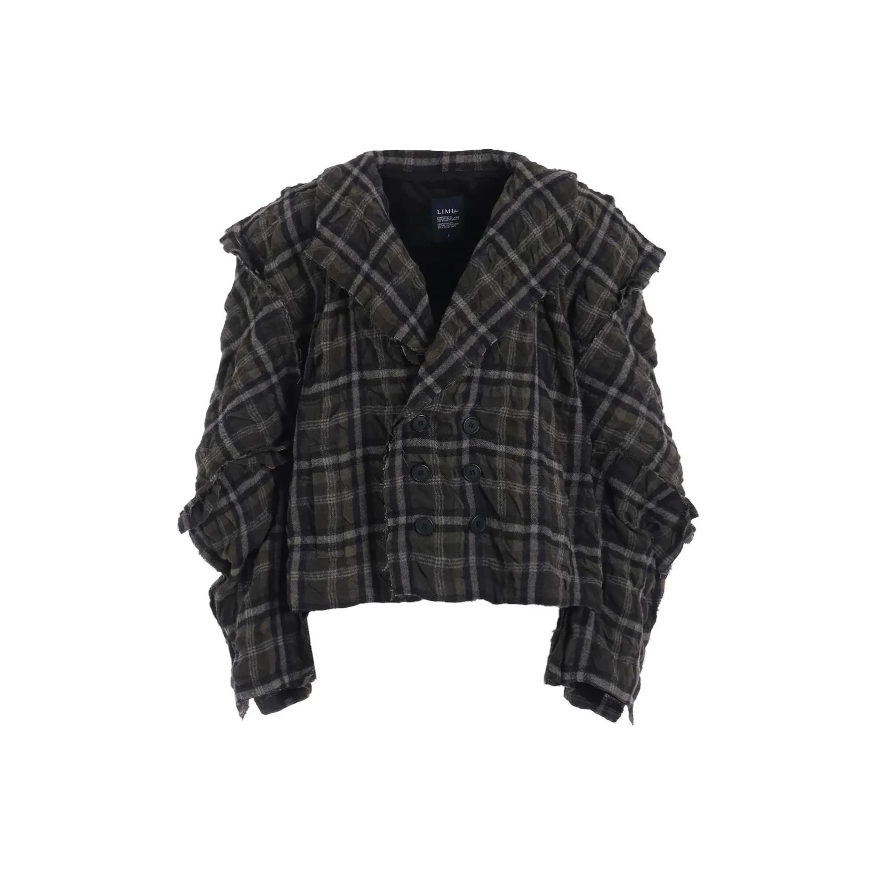 Yohji Yamamoto Checked Double breasted Blazer