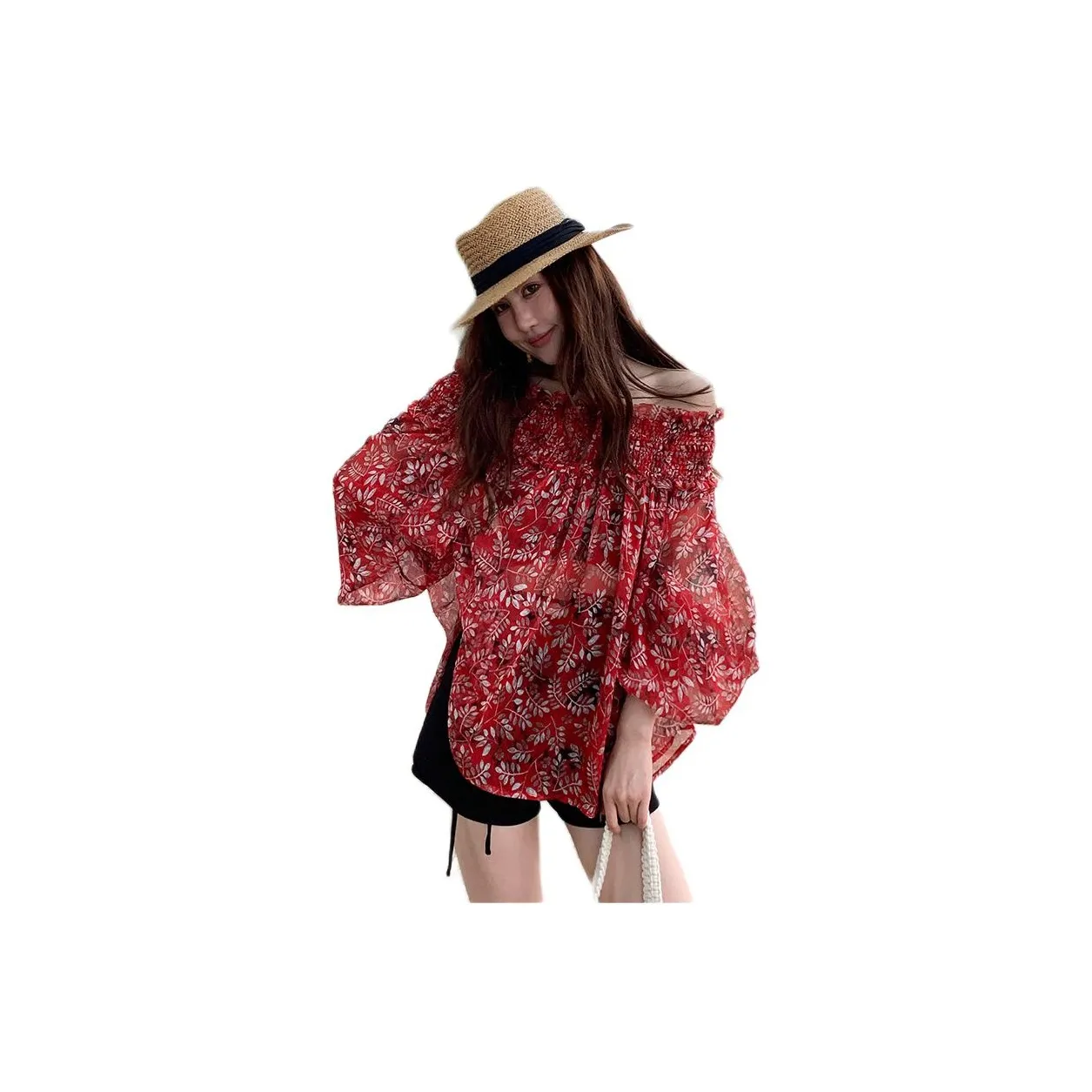 NANING 9 Красный Женские Рубашки