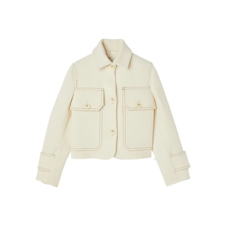 Sandro FW22 Jackets Coats Women's Apricot