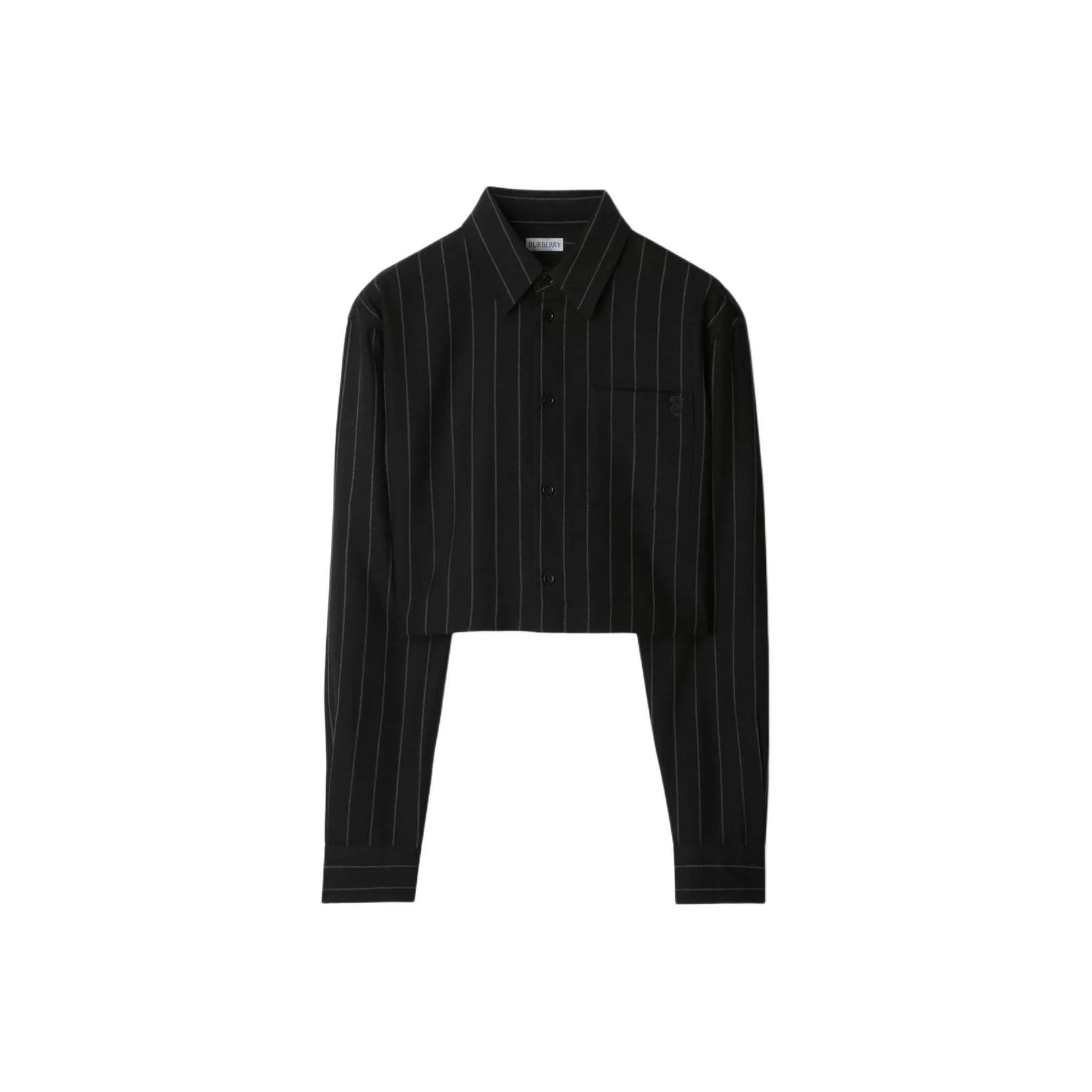 Burberry Button Up Striped Cropped Shirt