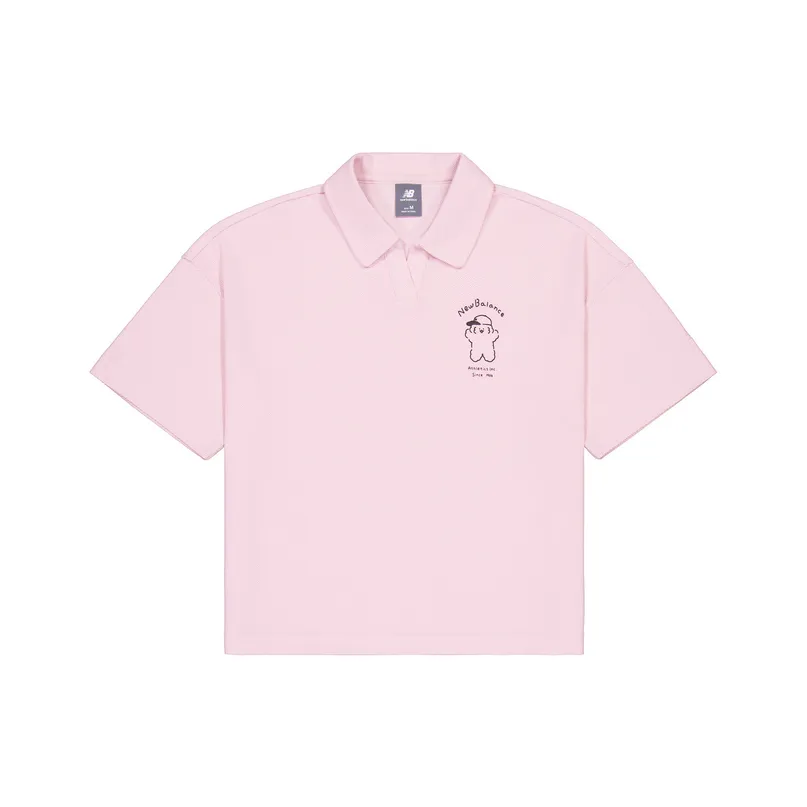New Balance совместная серия Centripetal Life Illustration Series Поло Женское Розовое