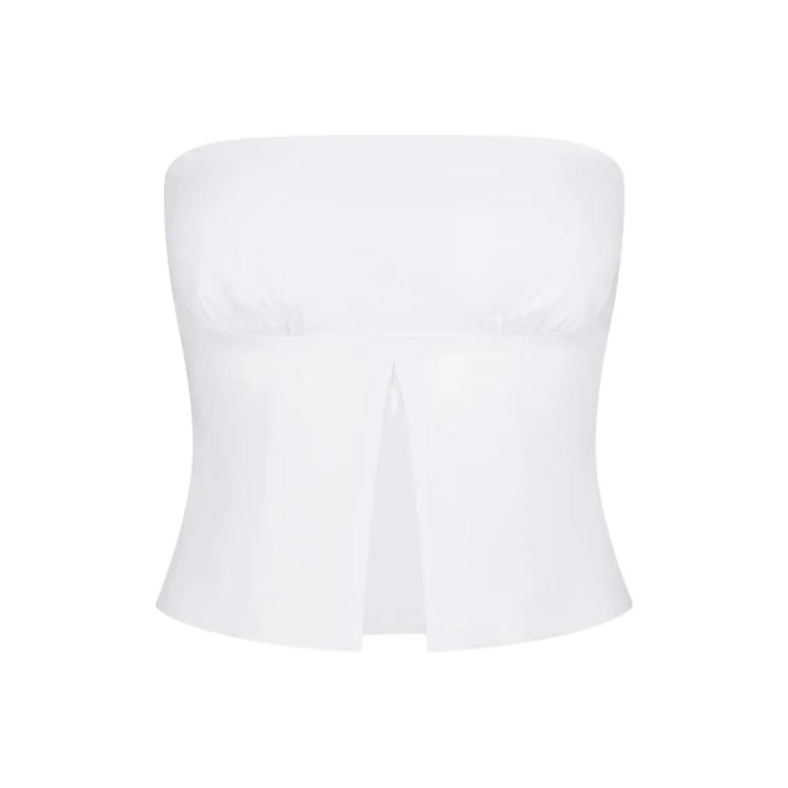 Khy SS24 DROP 007 Poplin Tube Top Strapless Top Women's White/White