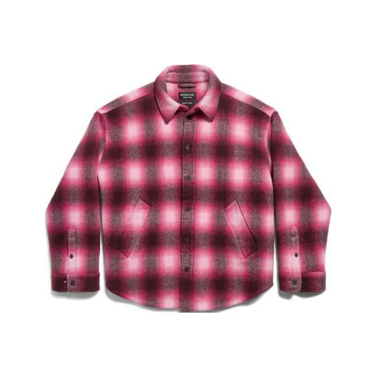 Balenciaga Embroidered Flannel Shirt