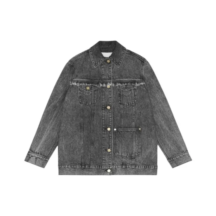 GANNI Frayed detail Washed Jacket