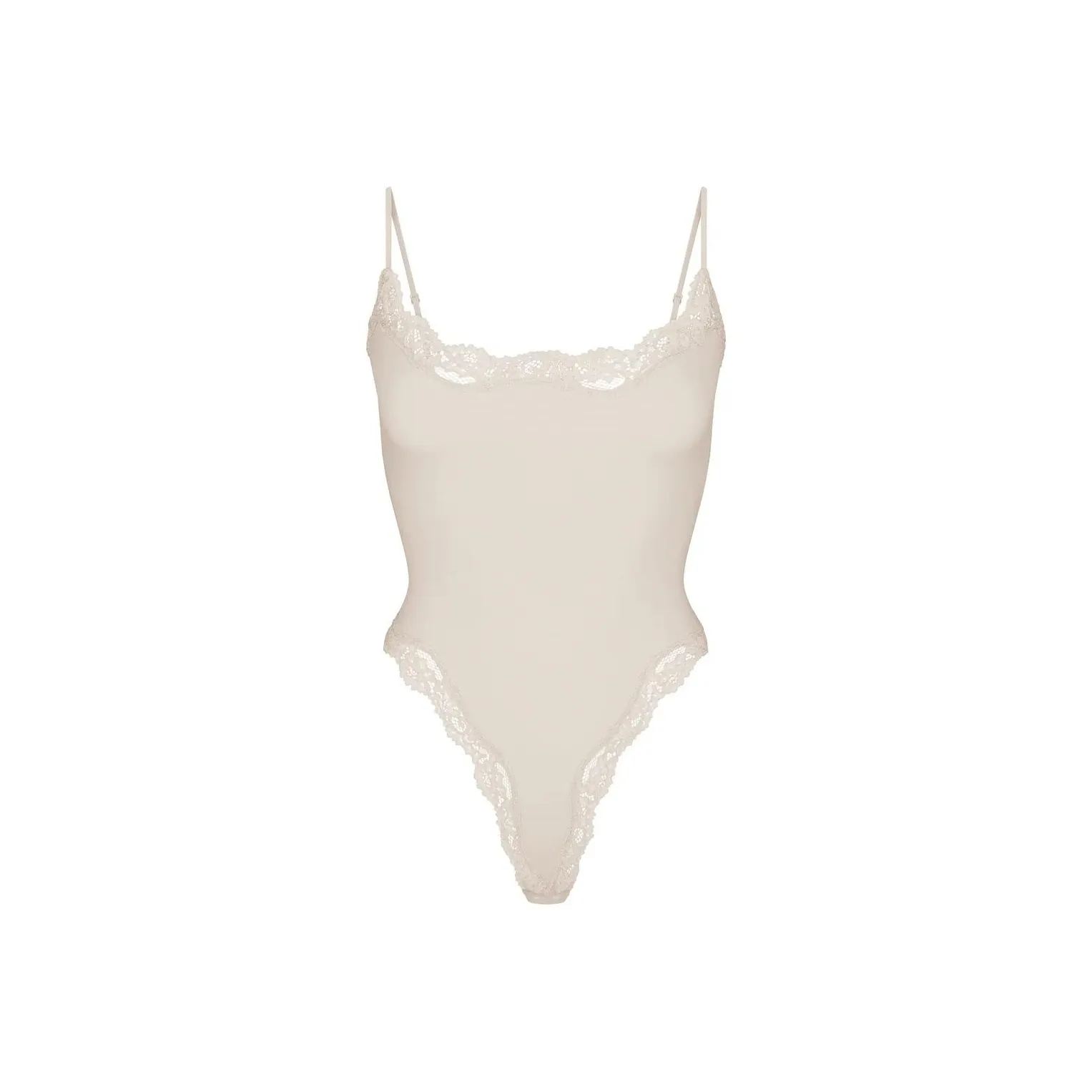 SKIMS FITS EVERYBODY Кружевной комбинация CAMI BODYSUIT Комбинезон Женская Камень Каменный цвет