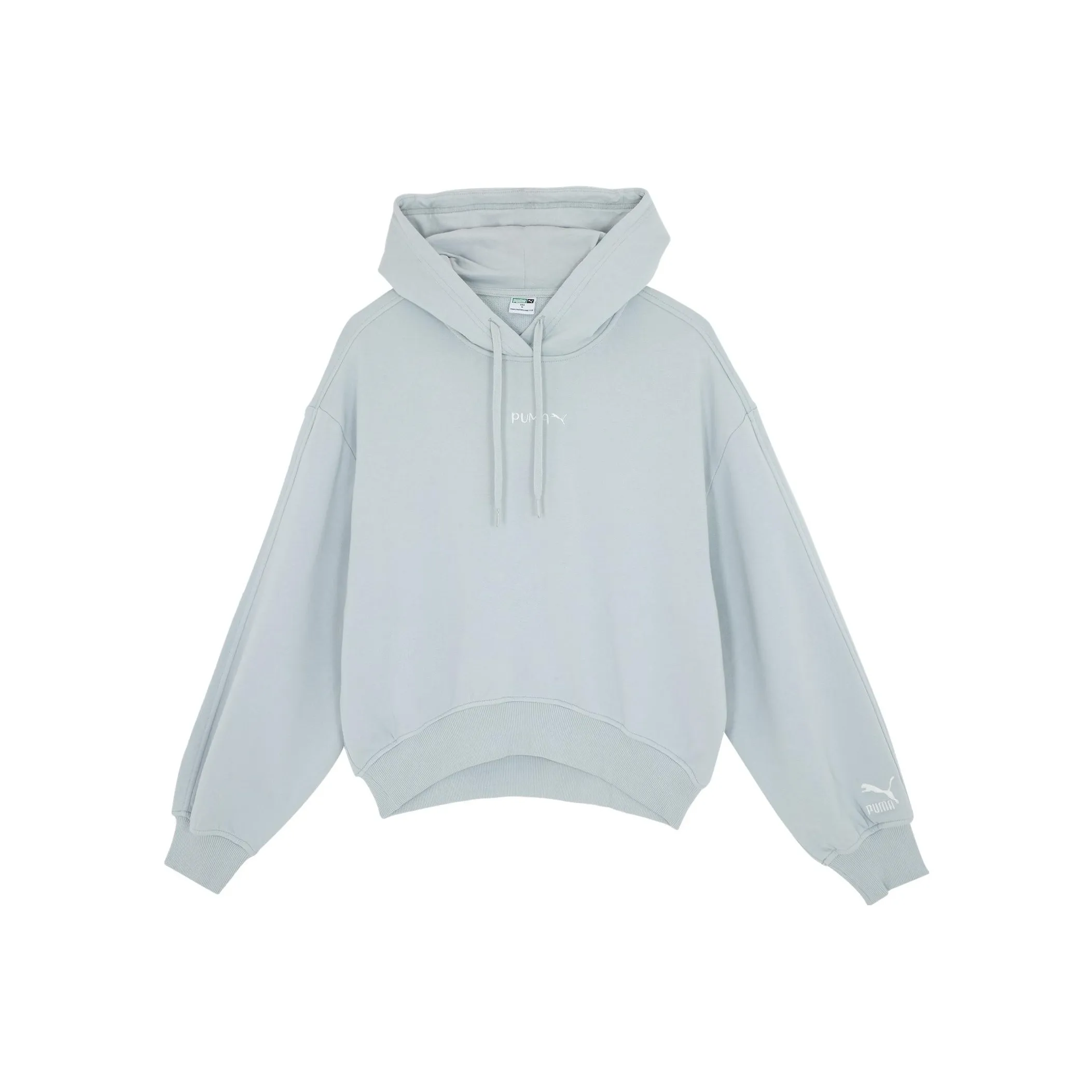 PUMA CLASSICS SLOUNGE GIRL HOODIE TR Свитшот Женский Платиновый Серый