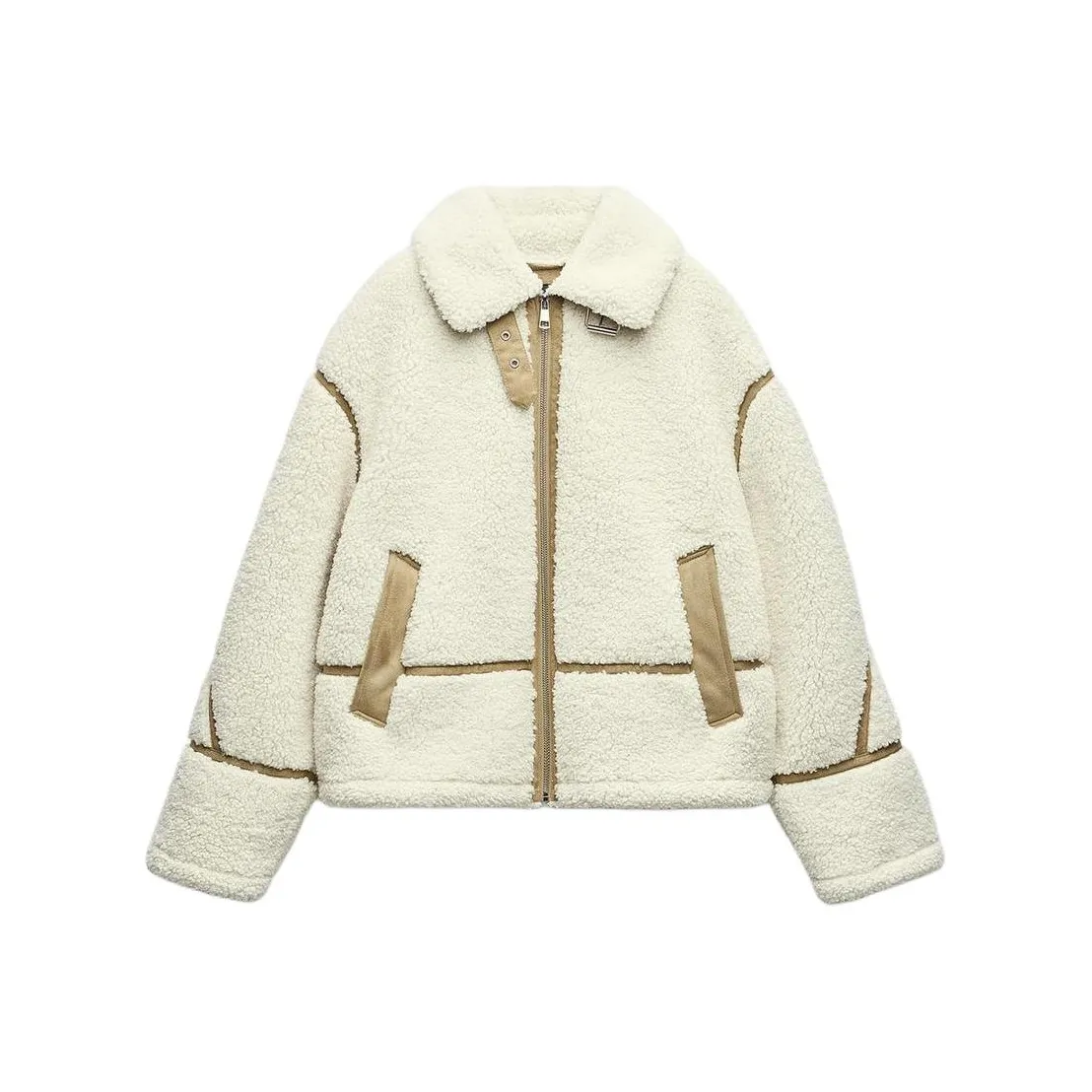 ZARA Куртки и Пальто Женские Бежевые