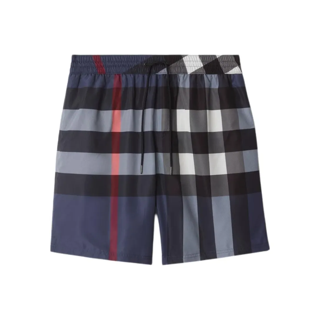 Burberry Checked Drawstring Swim Shorts