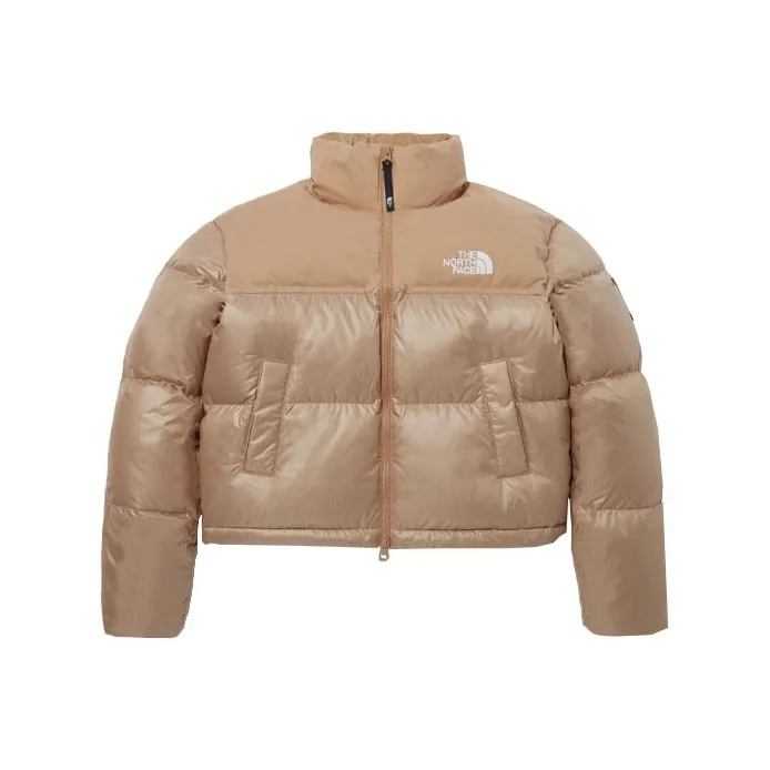 THE NORTH FACE Novelty Nuptse Down Jacket Women's Beige Brown